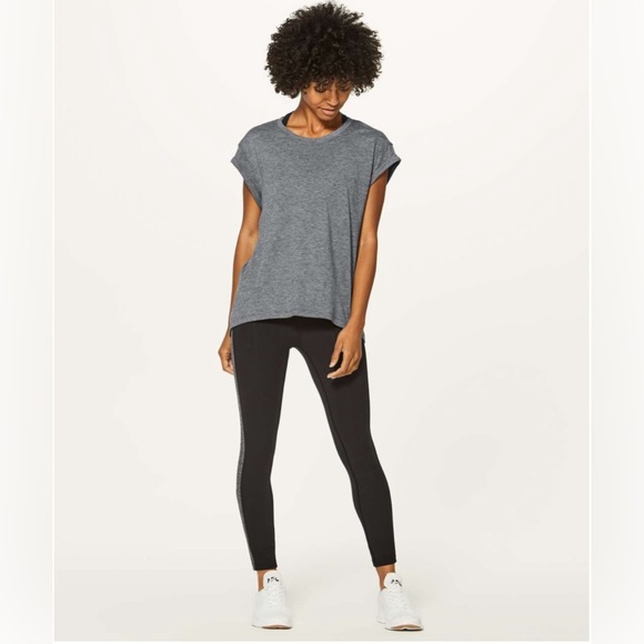 Lululemon Box It Out Short Sleeve - Heathered Black - Picture 4 of 5